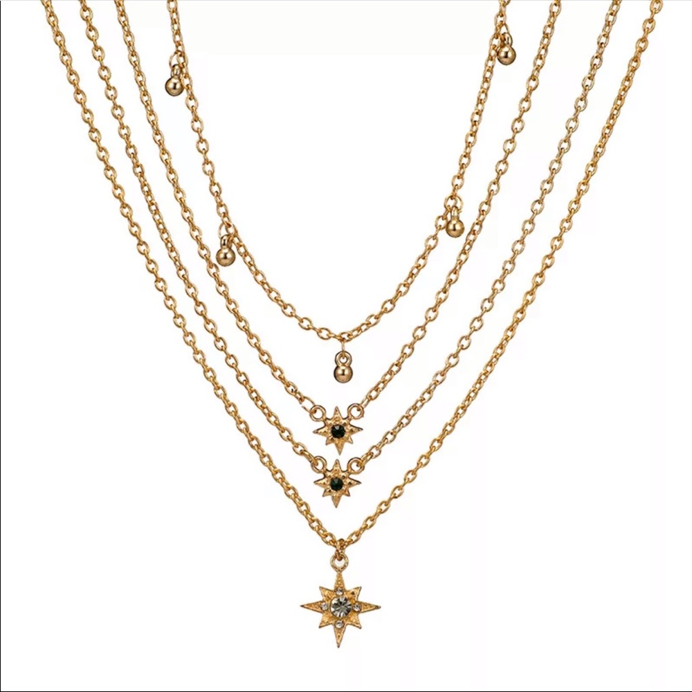 🆕 Layered Star Necklace - Picture 2 of 4
